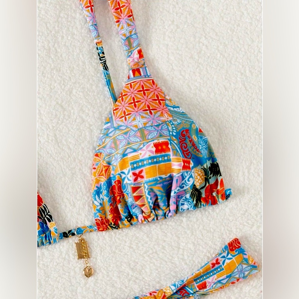 Colorful Patterned Bikini Set